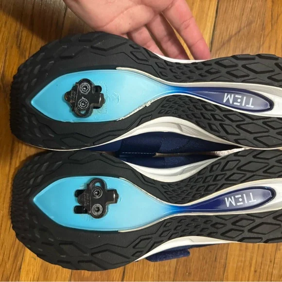 Women's Royal Blue Tiem Cycling Shoes/Cleats Size 9.5 - Picture 4 of 4
